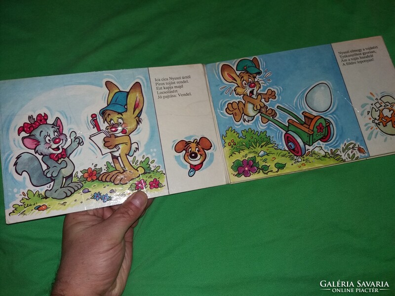 1991.Nepp - Dargay : Húsvéti tojás képes LEPORELLO mese könyv a képek szerint Polygon Kiadó