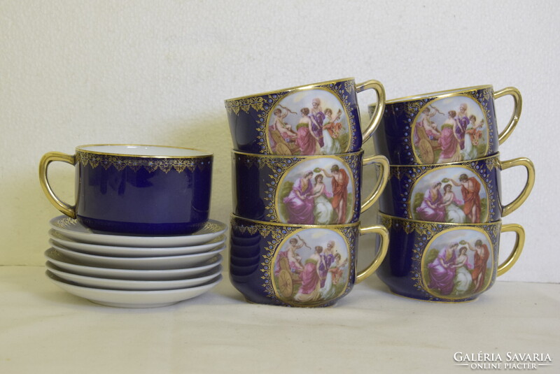 Csehszlovák Oepiag Royal porcelán teás-, kávéskészlet A310