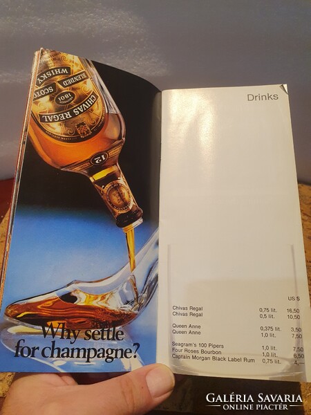 Retro malév dollárboltos árjegyzék prospektus St. Moritz Chivas Givenchy szocreál