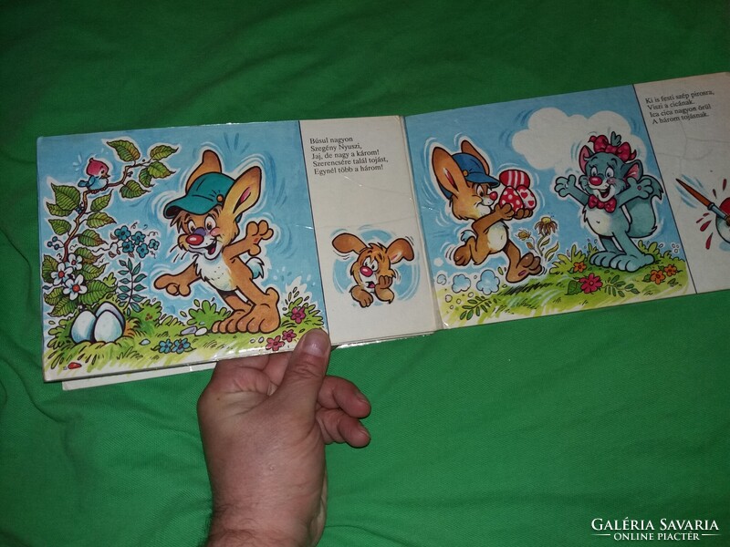 1991.Nepp - Dargay : Húsvéti tojás képes LEPORELLO mese könyv a képek szerint Polygon Kiadó