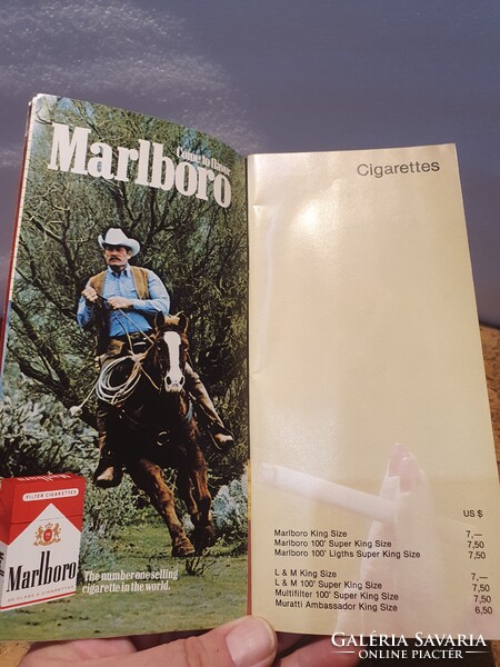 Retro malév dollárboltos árjegyzék prospektus St. Moritz Chivas Givenchy szocreál