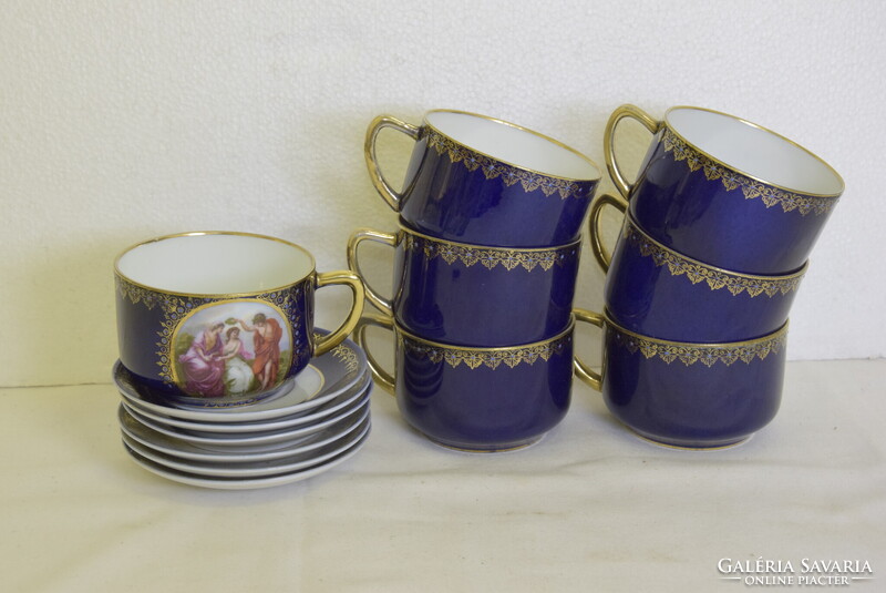 Csehszlovák Oepiag Royal porcelán teás-, kávéskészlet A310