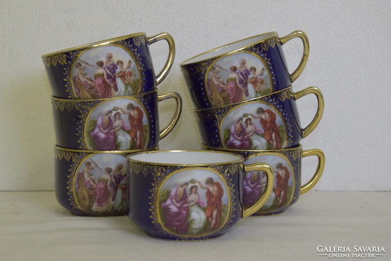 Csehszlovák Oepiag Royal porcelán teás-, kávéskészlet A310