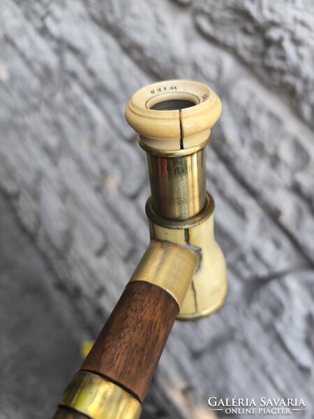 Antik csont tàvcső làtcső Wien Sétapálca sétabot tőrös bot különleges darab