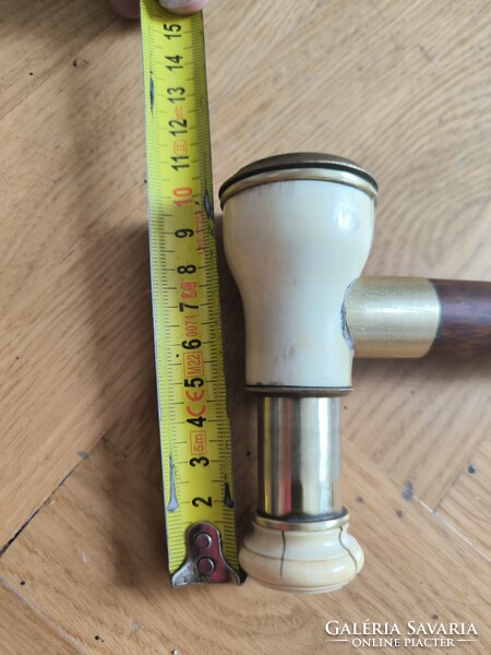 Antik csont tàvcső làtcső Wien Sétapálca sétabot tőrös bot különleges darab