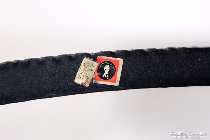 1970. Iparművészeti Vállalat Háromlábú Asztalka Mázas Kerámia Lappal 55x52x52cm | Magyar Asztal