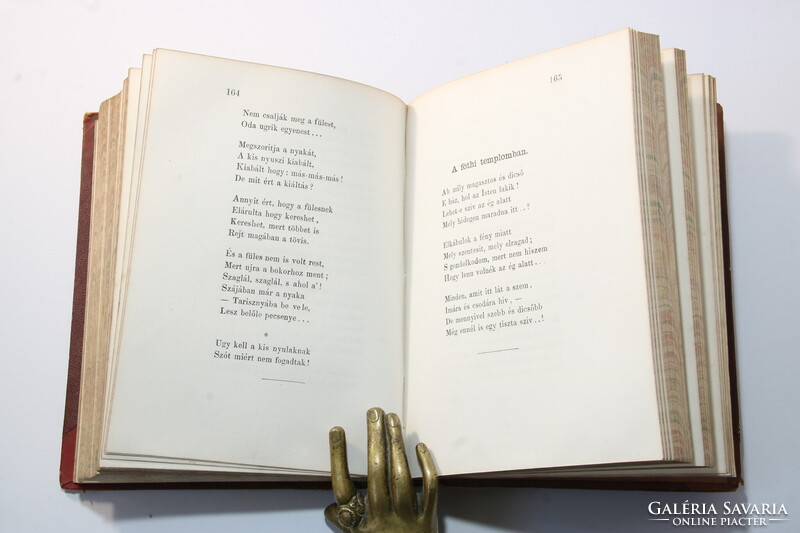 1859 Kuthen költeményei egyedi bibliofil félbőr kötésben !!