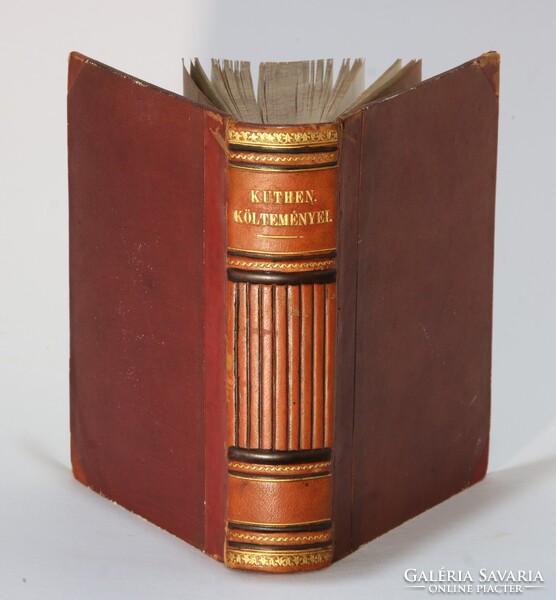 1859 Kuthen költeményei egyedi bibliofil félbőr kötésben !!