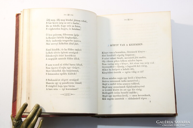 1859 Kuthen költeményei egyedi bibliofil félbőr kötésben !!