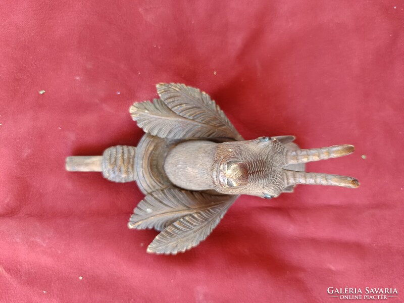 Kakukkos óra toronydísz faragott zerge