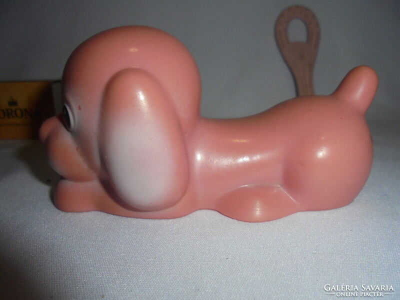 Retro CHICCO rágóka és csipogós gumi kutya baba játék - együtt