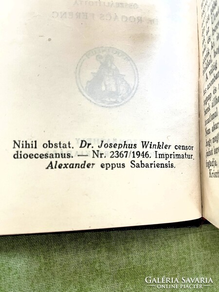 Régi imádságoskönyv kemény kötésben, tokjában jó állapotban - 12 x 9 cm