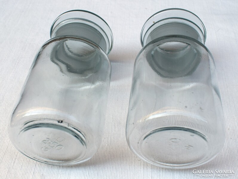 Régi gyógyszeres üveg pár 13,5 x 6,5 cm x 2db. 250ml