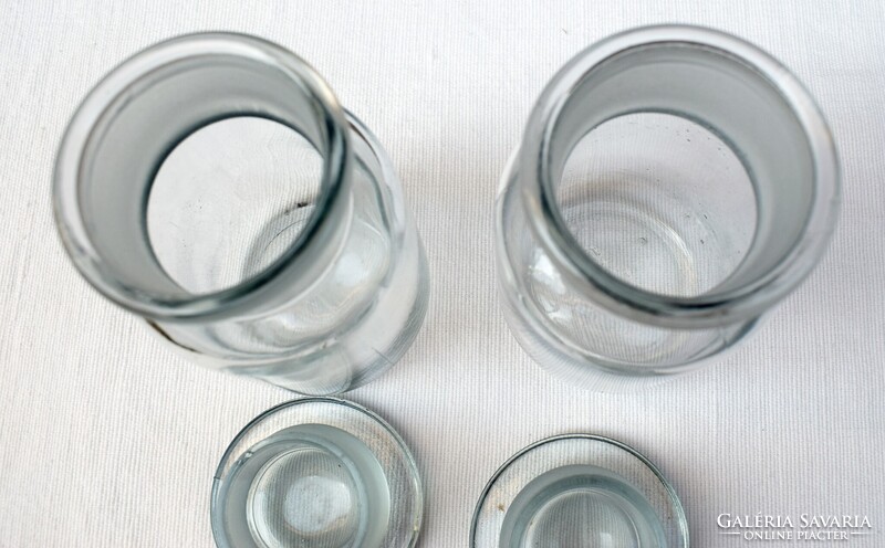 Régi gyógyszeres üveg pár 13,5 x 6,5 cm x 2db. 250ml