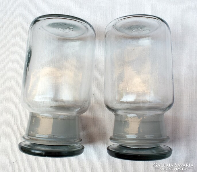 Régi gyógyszeres üveg pár 13,5 x 6,5 cm x 2db. 250ml