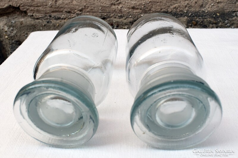 Régi gyógyszeres üveg pár 13,5 x 6,5 cm x 2db. 250ml