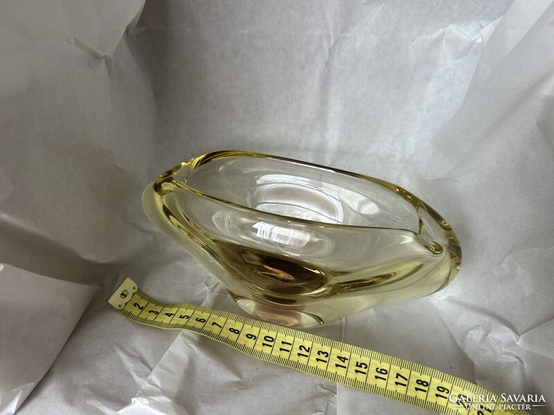 Miloslav Klinger sommerso üveg tálka és váza szett