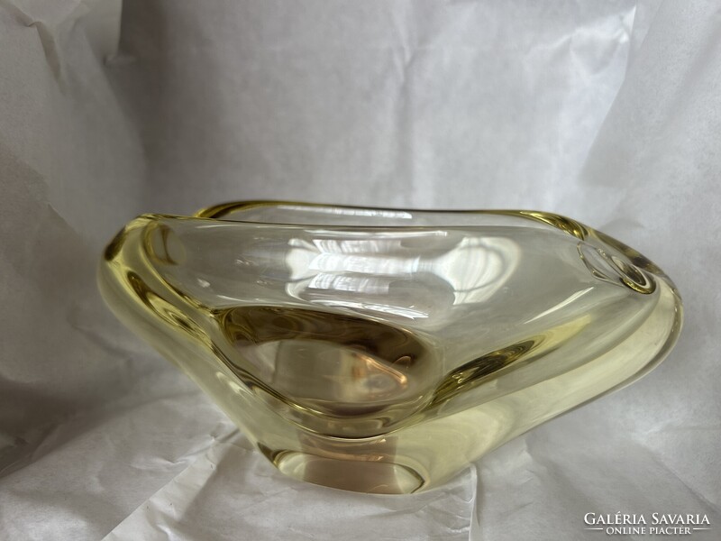 Miloslav Klinger sommerso üveg tálka és váza szett