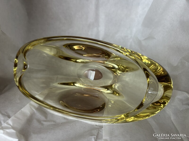 Miloslav Klinger sommerso üveg tálka és váza szett