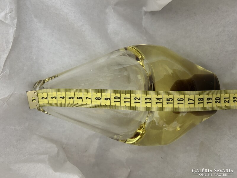 Miloslav Klinger sommerso üveg tálka és váza szett