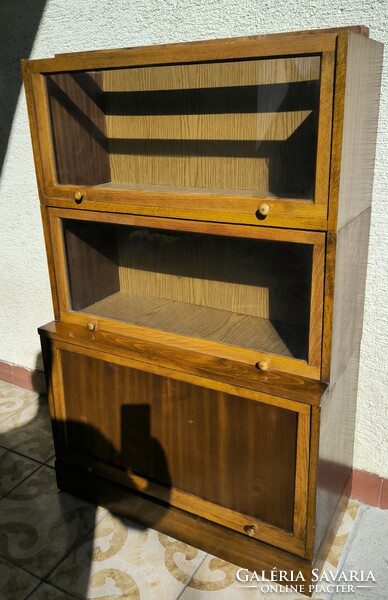 Art Deco Retro  Lingel könyves irattartó vitrin szekrény, Elemes design búto. , elemr