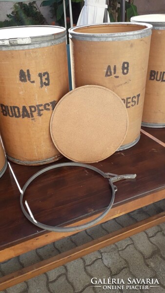 Régi, filmtekercs tároló dobozok, fém abroncs, Budapest felirat, ár/ darab