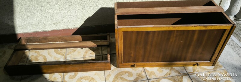 Art Deco Retro  Lingel könyves irattartó vitrin szekrény, Elemes design búto. , elemr