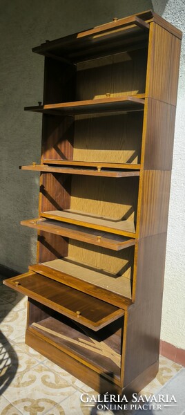 Art Deco Retro  Lingel könyves irattartó vitrin szekrény, Elemes design búto. , elemr