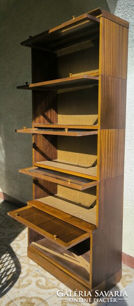Art Deco Retro  Lingel könyves irattartó vitrin szekrény, Elemes design búto. , elemr