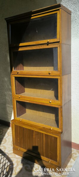 Art Deco Retro  Lingel könyves irattartó vitrin szekrény, Elemes design búto. , elemr