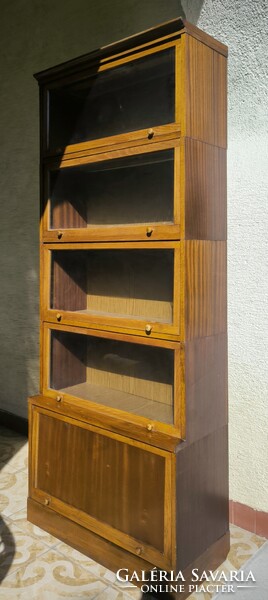 Art Deco Retro  Lingel könyves irattartó vitrin szekrény, Elemes design búto. , elemr