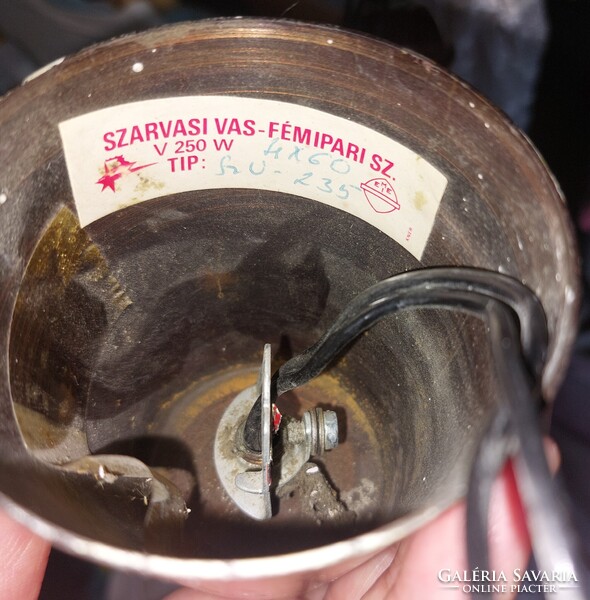 Szarvasi, 4 ágú, vörösréz-fa csillár, lámpa, függőlámpa