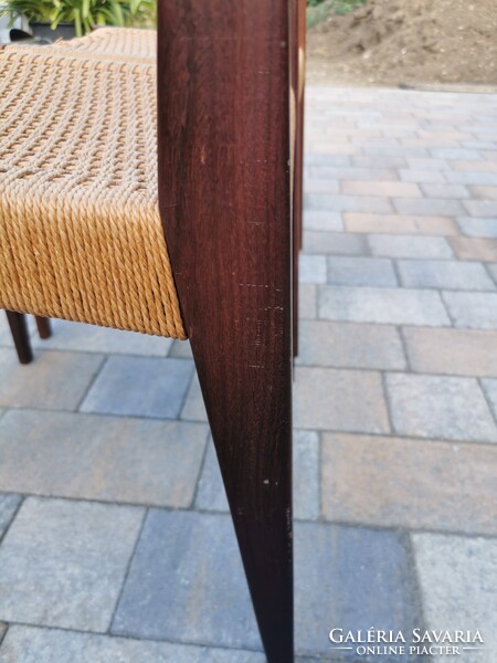 Mid Century Pia Tikfa Székek by Poul Cadovius / 2 db / Retró / Régi / Fonott