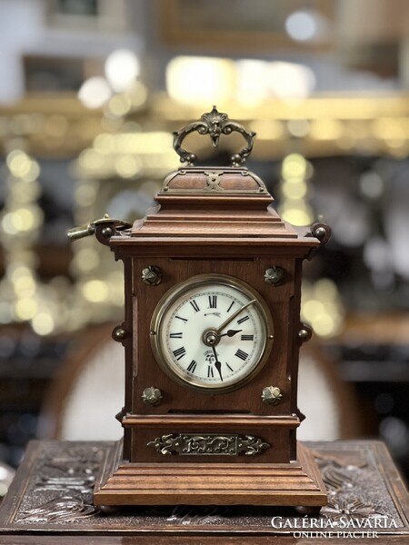 Antik Lenzkirch utazó- ébresztő - hintó óra