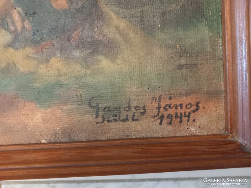 Gajdos János nagyméretű olajfestmény