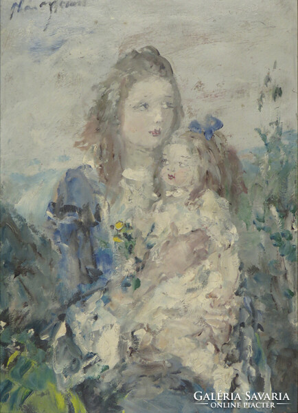 Náray Aurél : Anya és kislánya