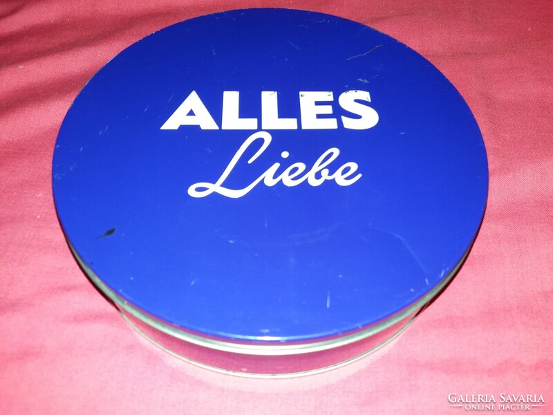 Óriási méretű német NIVEA FÉM LEMEZ KÖRDOBOZ 23 x7 cm A KÉPEK SZERINT