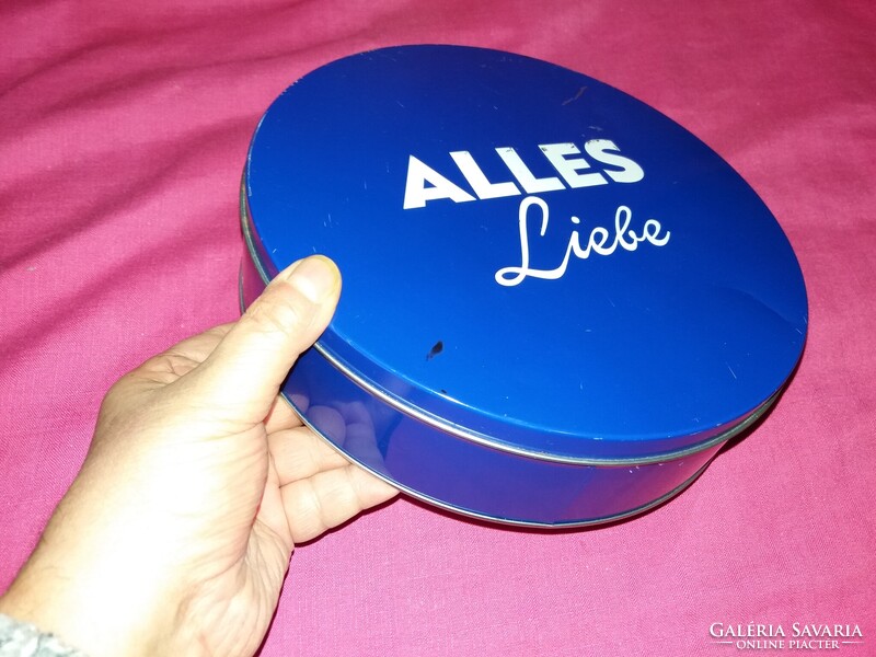 Óriási méretű német NIVEA FÉM LEMEZ KÖRDOBOZ 23 x7 cm A KÉPEK SZERINT