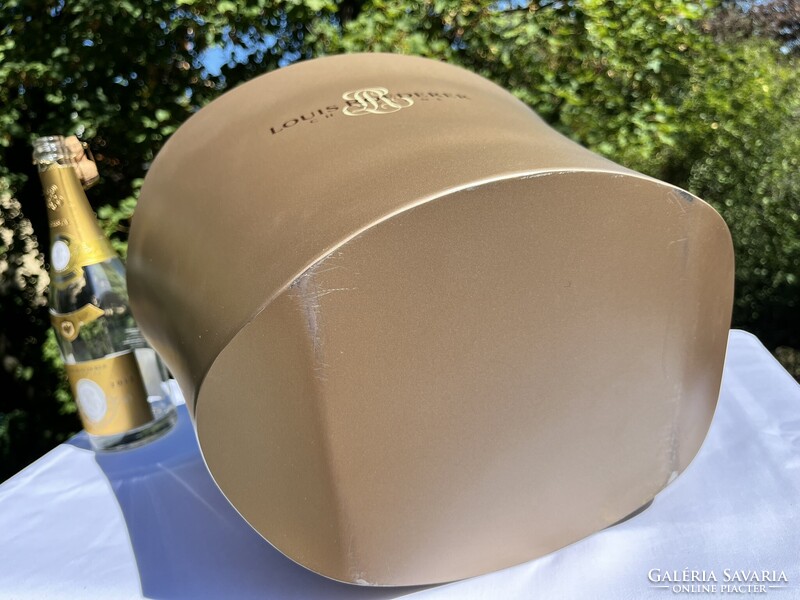 Louis Roederer Champagne – Bronzarany színű fém jégkád