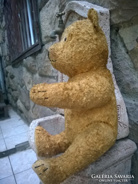 Minimál áron ! Antik Mackó-Maci szalmával tömve, 45 cm gyűjtőknek ajánlva