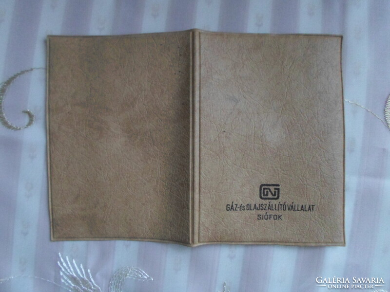 Retro / vintage füzetborító, könyvborító, tok (Gáz- és Olajszállító Vállalat, Siófok)