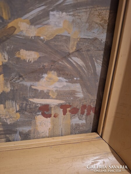 Tassy Klára nagyméretű képcsarnokos olajfestménye