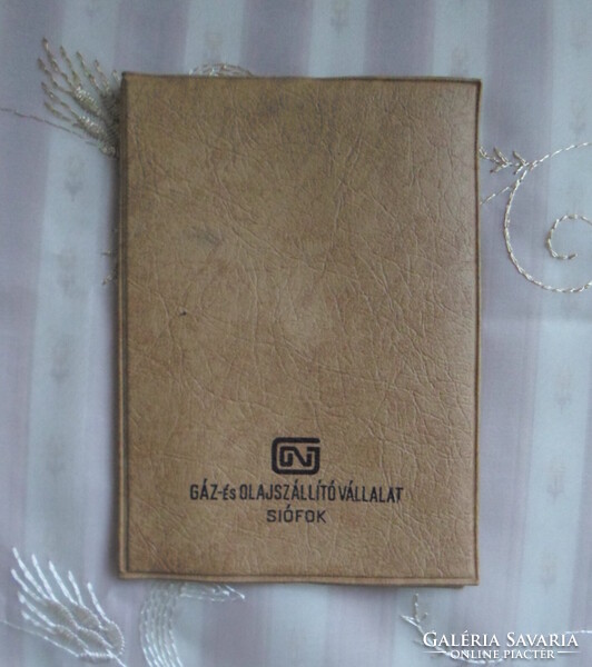Retro / vintage füzetborító, könyvborító, tok (Gáz- és Olajszállító Vállalat, Siófok)