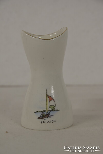 Balatoni retro souvenir váza Aquincum porcelán A154