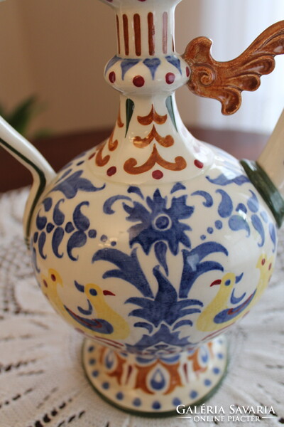 Zsolnay körbélyegzős Nikelszky Géza kiöntő