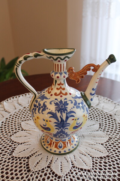 Zsolnay körbélyegzős Nikelszky Géza kiöntő