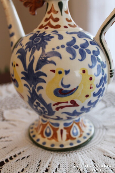 Zsolnay körbélyegzős Nikelszky Géza kiöntő