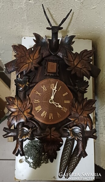 Antik stílusú fa kakukkos óra - működőképes
