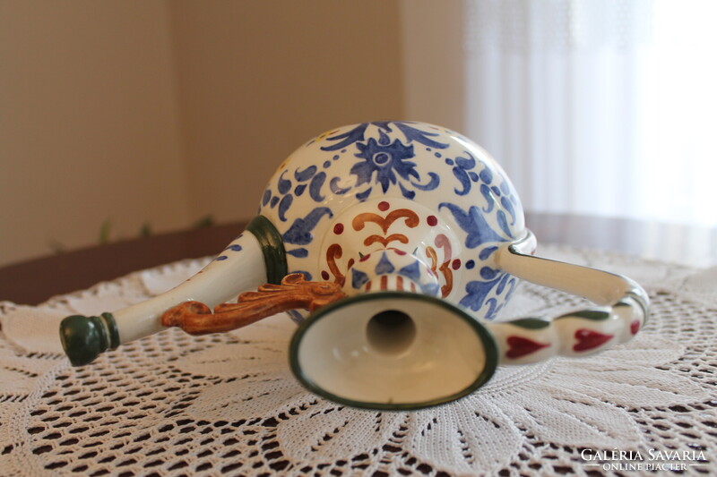 Zsolnay körbélyegzős Nikelszky Géza kiöntő