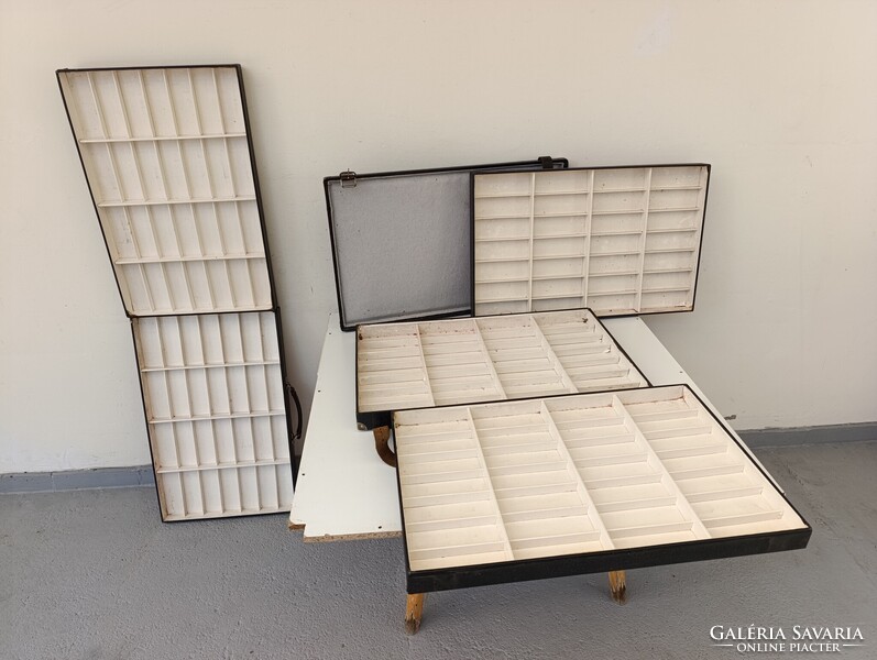 Antik bőrönd jelmez film színház kellék különleges méretű szemüveg karóra óra ügynök tálcás koffer